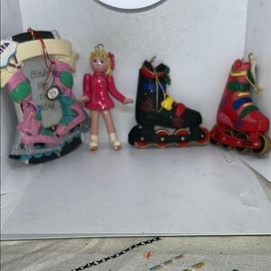 Colorful Roller Skates and Doll ornaments.